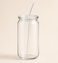 BÉQ Personalized Glass Can Tumbler with Glass Straw