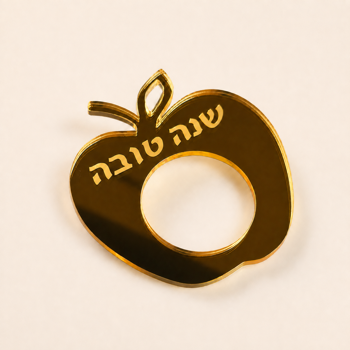 ֵּּBÉQ Personalized Gold Mirror Apple Napkin Ring